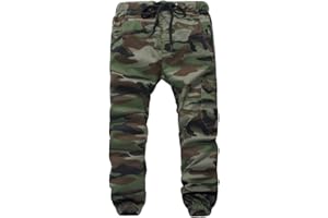 YoungSoul Pantalon Cargo Camouflage Resserré aux Chevilles Garcon