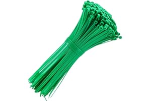 ATETEO Cable Ties, 300mm x 3.6mm, Pack of 100, Green Premium Nylon Zip Ties, Multi-Purpose Plastic Tie Wraps, Secure Self-Locking Mechanism, for Home, Garden, Office and DIY