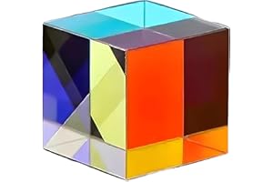 mophrati Cmy Cube Glass Light Window Glass For Science Experiments Small.Packed In Nice Gift Box Crystal Prisms Hanging Crystals