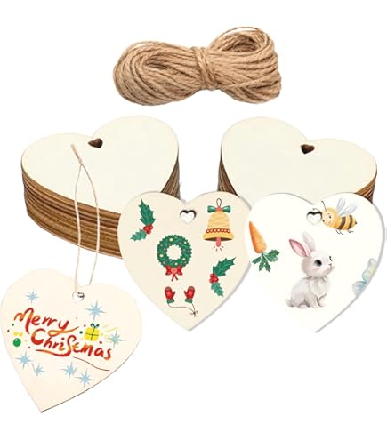 Kerstkaart houten hangers hartjes Loving Xmas | Kaartje2go Kerstkaart houten hangers hartjes Loving Xmas | Kaartje2go