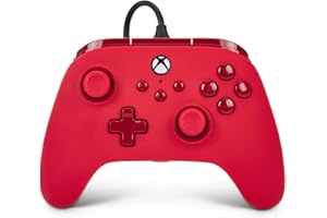 PowerA Advantage Wired Controller for Xbox Series X|S - Red, Xbox Controller with Detachable 10ft USB-C Cable, Mappable Buttons, Trigger Locks and Rumble Motors, Officially Licensed for Xbox