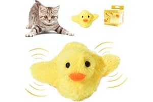 Gehanico Flapping Duck Cat Toy 2024 New Interactive Cat Toy Funny Plush Cat Squeak Toys Melody Chaser Cat Toy Cat Catnip Toys Kicker Toys for Indoor Cats Kitten
