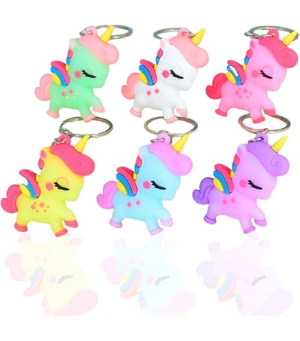 20 Pezzi Portachiavi In Silicone Per Bambini - Gadget Compleanno Con Personaggi Cartoni Animati, Regalini Fine Festa - Foto 10