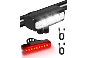 Victoper Lumiere Velo Avant et Arrière,Eclairage Velo Faisceau Large, 2025 Amélioré Lumen élevé Lampe Velo LED Puissantes, IPX4 Étanche,Eclairage Velo pour Cyclisme sur Route en Montagne