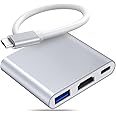 SCALEBEE 3 in 1 Type-C to HDMI Adapter 4k@30Hz 100W Fast PD Charging USB 3.0 Speed @5Gbps, MultiPort Hub Universally Compaitable for MacBook Pro Air, Windows, Laptop, Tablet, Smartphone, PC (Grey)