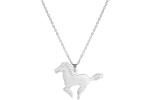 KKJOY Origami naszyjnik ze stali nierdzewnej urocze zwierzę wisiorek łańcuszek naszyjnik dla kobiet dziewcząt