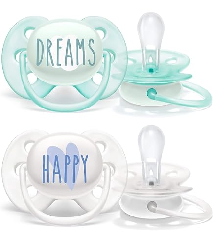 Ciuccio ultra air Philips Avent, per 6-18 mesi, ortodontico e senza BPA, 2 pezzi, custodia da trasporto/sterilizzazione inclusa, SCF080/18