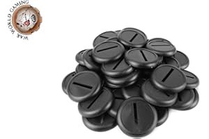 War World Gaming | Peanas Redondas de plástico 30mm con Labio y Ranura | Paquete de 20 | 28mm Wargaming Miniaturas & Figuras