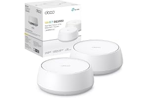 TP-Link Deco BE3600 (2-Pack) - WiFi 7 Mesh trevägs upp till 6,6 Gbps, bred täckning för hela huset, 2, -port, idealisk för 8