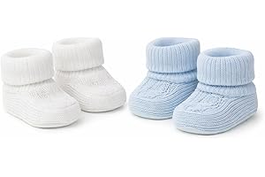 SOHOBABY Lot de 2 paires de chaussons pour bébé de style espagnol - Doux, chaud et sûr pour nouveau-né garçon et fille