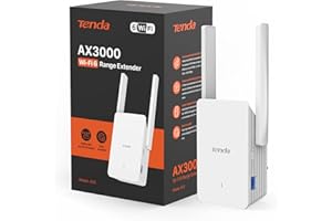Tenda A33 Ripetitore WiFi 6 AX3000, Amplificatore WiFi 6 Doble Band Gigabit, Modalità AP, Pulsante WPS, LED Segnale Intelligente