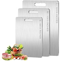 Set Di 2 Taglieri In Acciaio Inox 304 – 29x20 Cm E 34x23 Cm – Igienici, Anti-odore E Lavabili In Lavastoviglie. Perfetti Per Carne, Verdura E Pasta!