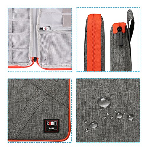 BUBM Elektronische Zubehör Tasche für Universal Kabel USB Wasserdicht Nylon Reise Digitale Produkt Organizer Case für Festplatte Ladegerät Handtasche grau klein - 5