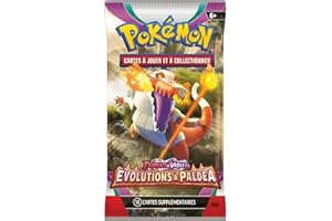 Pokémon - Booster - Ecarlate et Violet - Evolutions à Paldéa (EV02) - Modèle aléatoire - Jeux de société - Jeux de cartes - Cartes à collectionner - A partir de 6 ans - Version française