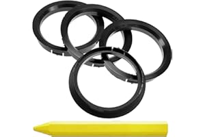 RKC 4X Anelli di centraggio Nero 76,0 mm x 66,1 mm + 1x Pastello per Gomma e Pneumatici in Verde Prodotto in Germania