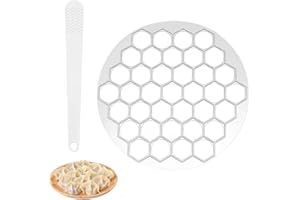 JQRUITBEIS Pelmeni Maker, Manti Form, 37 Stück Ravioli Teigpresse, Inklusive Fülllöffel, Praktische Teigausstecher für Haushalt und Küche, Ideal für Pasta und Teigtaschen