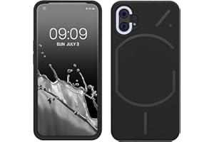 kwmobile Carcasa Compatible con Nothing Phone (1) Funda - Case TPU y Silicona antigolpes - Apto Carga inalámbrica - Negro Mate