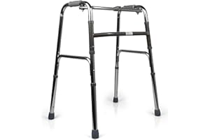 AZIONE SALUTE Deambulatore pieghevole, regolabile in altezza con 4 puntali antiscivolo, leggero in alluminio