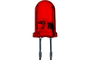 Lumetheus LED Diodes électroluminescentes 5mm couleur Rouge Ultra-lumineux 3000 mcd 100 pièces 2-3V 2 Pin LEDs Ampoule Diode à souder lentille diffusée
