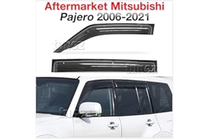 tunez® Pare-pluie pour fenêtre et porte - Protection contre les intempéries - Déflecteurs d'air compatibles avec Mitsubishi Pajero NS NT NW NX année 2006-2021