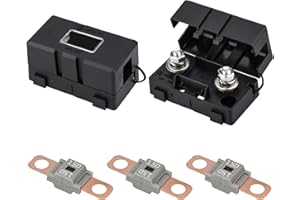 MELLBREE Fusibles Midi 3 unidades 150A Midi fusibles de rosca 2 unidades ANS Portafusibles 12 V-58 V Midi de alta corriente para coches, camiones, vehículos de construcción, autobuses, caravanas