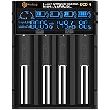 Universal 18650 Battery Charger 3.7v 1.2v, LCD Screen Can Display Capacity, 2A Fast Charger for Li-Ion Batteries 26650 21700 