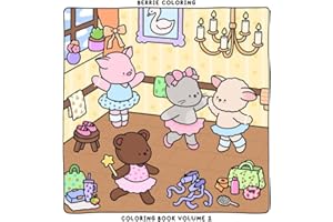 Berrie Coloring Volume 2: Cute and Cozy Coloring Book for Adults & Kids Featuring Easy to Color Animal Illustrations and Adorable Scenes (Cute & Cozy Coloring Books)