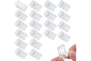 BHIPKOT 20 Clips de Resorte autoadhesivos, de plástico Transparente, para el hogar, la Oficina