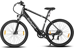 Bodywel M275 Bicicleta eléctrica para Adultos, Bicicleta de montaña de 27,5 "con batería Desmontable 36v 15,6ah, Pantalla led, Freno hidráulico de Doble Aceite, Bicicleta Masculina