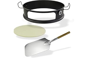 ‎DEMA DEMA Grill Pizza Ring Set - Pizza Mould & Baking Mould for 57 cm Round Grill & Kettle Grill, Ideal for Crispy Pizza, BBQ, Smoker, BBQ Accessories, Outdoor Baking