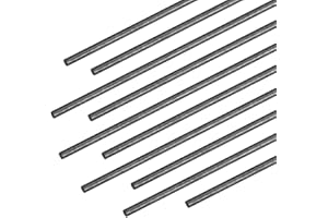 sourcing map 1mm Carbono Fibra Varilla para RC Avión Mate Polo EE. UU., 200mm 7,8 Pulgadas, 10 Piezas