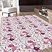 Produktbild Teppich,Fußmatten Teppich 80CM*6450CM,Japanisch,Bereich Teppich,fernöstlicher Natur-Sakura-Baum mit Knospen und Blüten,der Frühling kommt,Hausmatte,Rosa Lila und Elfenbein,rutschfester Gummi,Innen-/Ha
