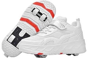 Mateju Scarpe con Rotelle Bambino Bambina Sportive Scarpe da Skateboard, Rotelle a Scomparsa Skateboard Sneakers Scarpe da Ginnastica da Pattini per Ragazzo e Ragazza 29-43 EU