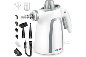 AUIFFER 230℉ 1050 W Dampfreiniger boden mit 11 Aufsätzen und Kindersicherung, Dampfreiniger Multifunktionaler Haushalts Dampfreiniger Handgerät für alles Polstermöbel, Autositzen und Vorhängen