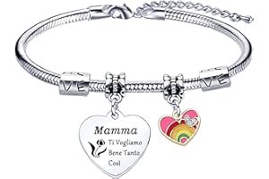 Lumengqi Regali Natale Mamma,Regalo Mamma,Bracciale Mamma,Braccialetto Braccial Donna,Regalo Festa della Mamma,Braccialetto Mamma,Regalo Mamma Compleanno,Regalo Anniversario Mamma