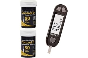 Control D Blood Glucose Monitor (Pack of 100 Strips, Black)