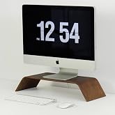 Fagus Wood Durable Wood Monitor Stand and Riser Computer Stand (Walnut)