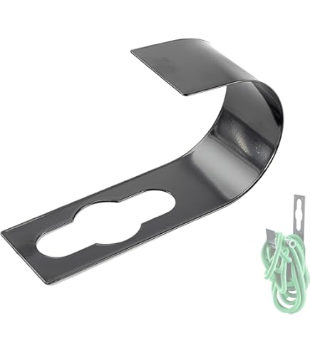 Gancio Portatubo Da Giardino In Acciaio - Supporto Per Tubo Espandibile, 8.5 Pollici, Nero - Foto 5