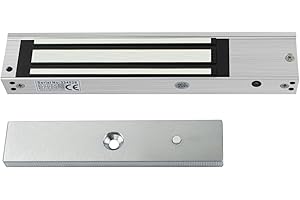 AOAMZ Imperméable Serrure électrique magnétique 280 kg 600 lbs verrous électromagnétiques DC 12V pour système de contrôle d'accès, Contrôleur hôte, Serrures d'accès, Mode NC, Surface Brossée