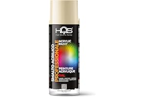 HQS HIGH QUALITY SPRAY HQS Bombe de peinture acrylique, couleurs Ral (Ral 1015 - Ivoire clair)