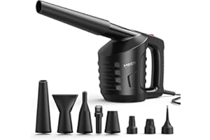 MECO ELEVERDE MECO Soplador de Aire Mini Limpiador de aire comprimido de Alta Presión Soplador para Teclado PC, Polvo, Migas, Ordenador Portátil, Ventiladores de Torre, Impresora, Reemplaza Latas de Aire Comprimido