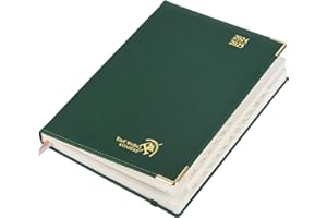 POPRUN Agenda 2025 Semainier 26,5 x 21,5 cm De Août 2024 à Déc 2025, Premium Planner Scolaire 17 Mois, Couvercle en cuir de coton PU, Papier Certifié FSC® 100 g/m² - Forêt Vert