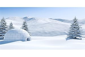 MIRRORANG 120x50cm Hiver Aquarium Fond Sapin forêt Neige Montagne Igloo Monde de Glace et de Neige noël Nouvel an Fish Tank Fond Vinyle Fond