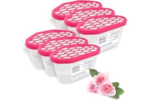 Aquafloow Assorbitore di Umidità per Ambienti 400 ml, Riduce l'umidità, 6 Pezzi ROSE | Neutralizzatore di Odori, Deumidificatore per Cucina, Armadio, Bagno e Studio