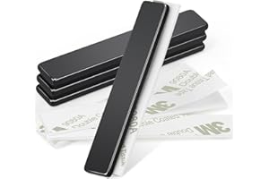 Wukong 4 sztuki bardzo mocny magnes neodymowy, 60 × 10 × 3 mm czarny mocny magnes samoprzylepny, prostokątny magnes płaski do narzędzi, magazynów i kuchni