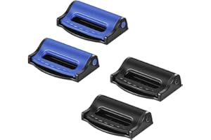 SIOPPKIK 4 Stück Autositz Gurtclip Seat Belt Clips Universal Gurtversteller Sicherheitsgurt Einsteller Auto Verstellbar Autositz Gurt Clip zum Entspannen Schulter Hals (Blau,Schwarz)
