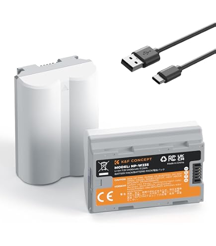 PATONA 2x Batteria Platinum NP-W235 2600mAh Con USB-C Per Fuji GFX-50S II, GFX-100S, X-H2, X-H2S, X-S20, X-T4, X-T5 – Ricarica Diretta
