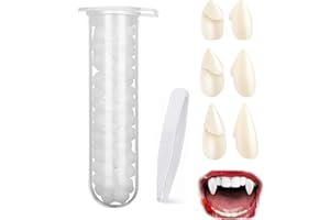 WEQNGIU Vampire Teeth, 3 Pairs Vampire Fangs with Adhesive, Fake Teeth Halloween Decorations Party Cosplay Props Werewolf Fang Vampire Dentures Party Favors Masquerade Accessories
