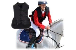 YXYMOTEFLY Gilet Airbag Équitation Équestre Manteau De Concours D'équitation Veste D'équitation Airbag De Motocross Gilet Airbag Moto Respirant for Enfants/hommes/femmes (Color : Nero, Size : XXS)