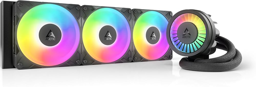 ARCTIC Liquid Freezer III Pro 360 A-RGB - AIO CPU Soğutucu, 3 x 120 mm Su Soğutma, 38 mm Radyatör, PWM Pompa, VRM Fan, AMD AM5/AM4, Intel LGA1851/1700 Kontak Çerçevesi - Siyah